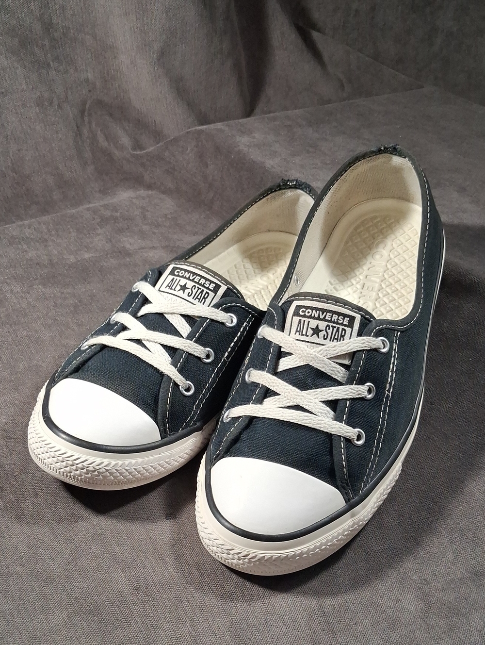 Converse Chuck Taylor All Star Ballet Lace Black Slip Low Sneakers FAIR US 8